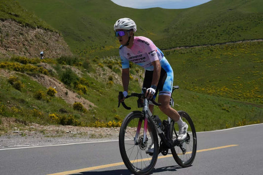 Chinese carbon wheels on a road bike during a mountain ride