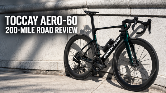 TOCCAY AERO-60 200-mile road review on a Quick Pro ER1 road bike