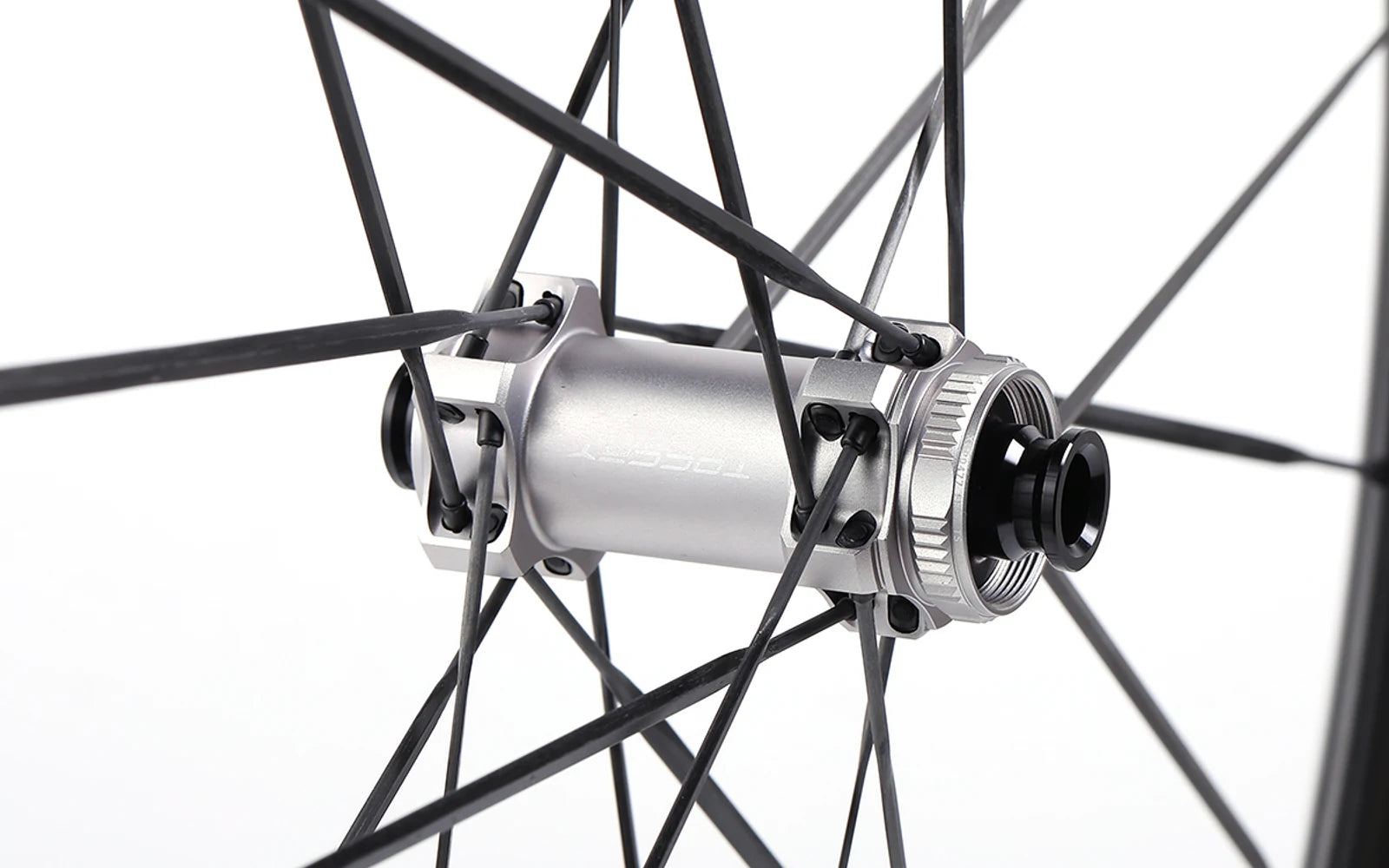 TOCCAY silver hub and carbon spoke connections